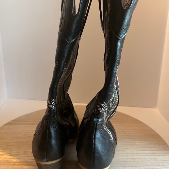 HISEA Black Western Cowboy Boots – Women’s Size 9 - Picture 5 of 8